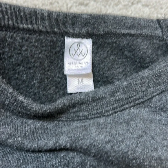 Alternative Apparel Dark Grey Tri-Blend Jersey Knit Long Sleeve Raglan Pullover - Picture 6 of 8